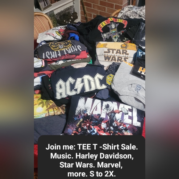 T shirts Tee shirts and more T shirts 3:40 today..